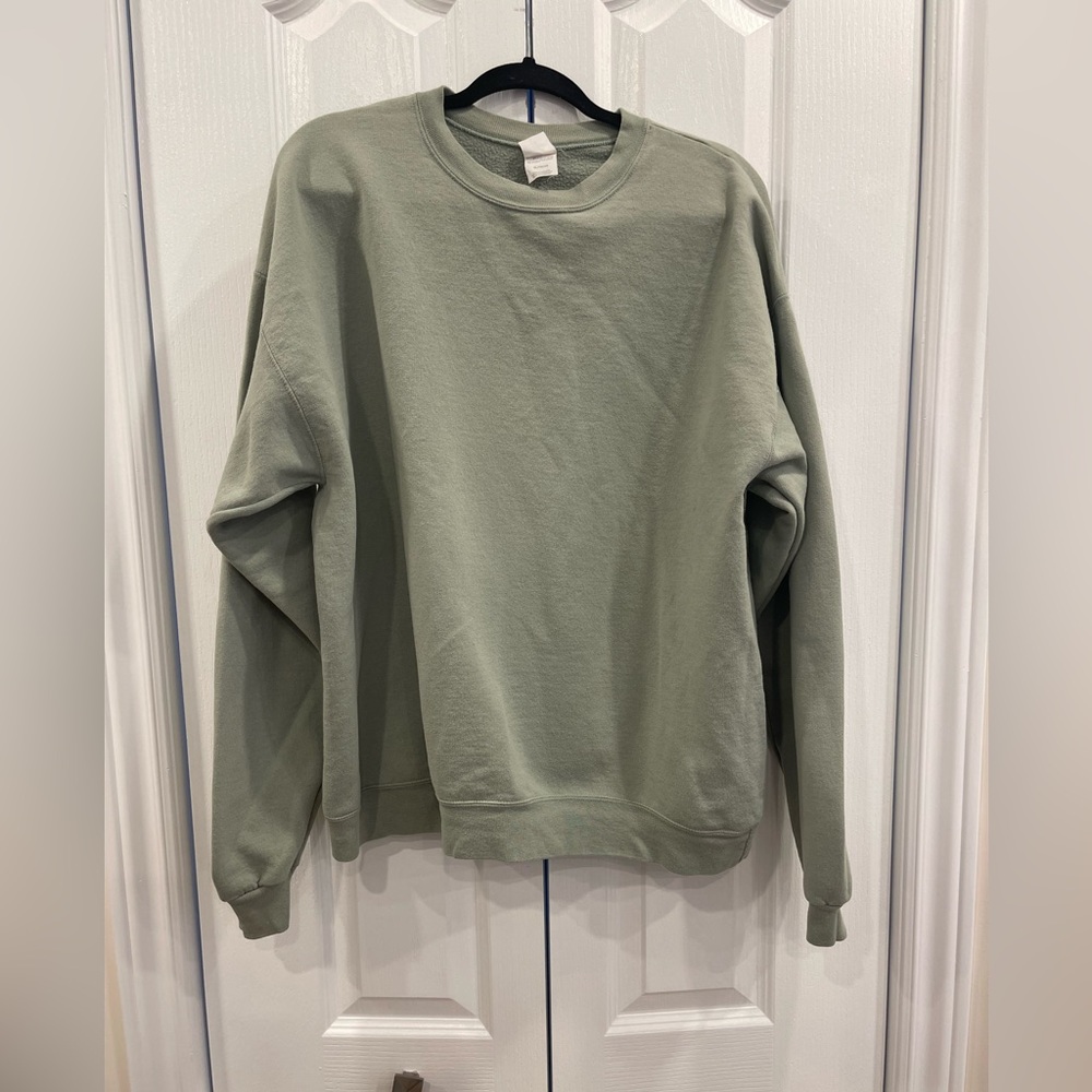 Hanes Men's Sweater - Olive Green